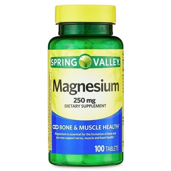 Tabletas de Magnesio Spring Valley Magnesium 250mg 100uni