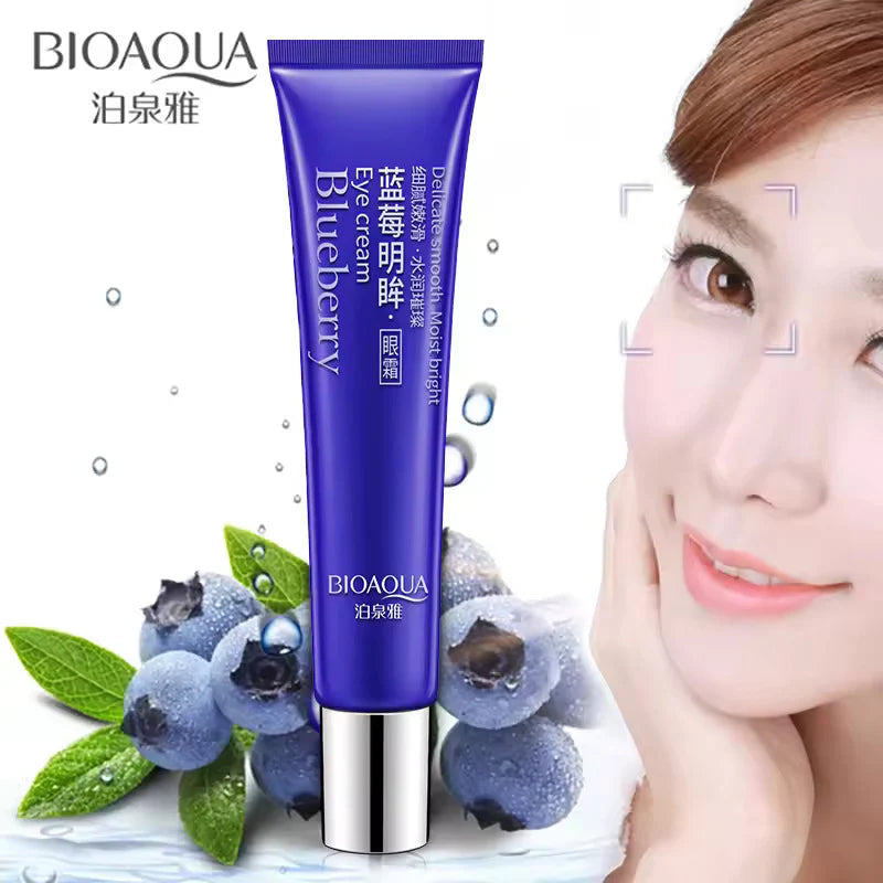 Crema para Control de Manchas y Arrugas en Contorno de Ojos Bioaqua Blueberry Eye Cream