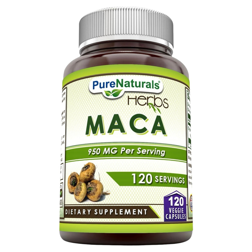 Cápsulas de Maca Pure Naturals Herbs Maca 950mg 120uni