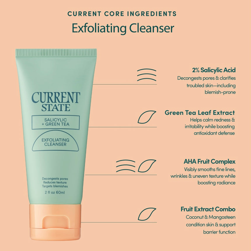 Limpiador Exfoliante Current State Salicylic and Green Tea Exfoliating Cleanser 60ml