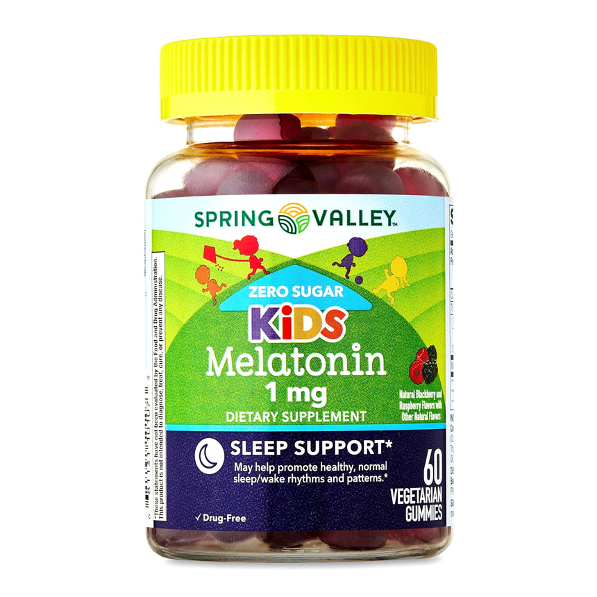 Gomitas de Melatonina Sin Azucar Spring Valley Kids Zero Sugar 1mg 60uni