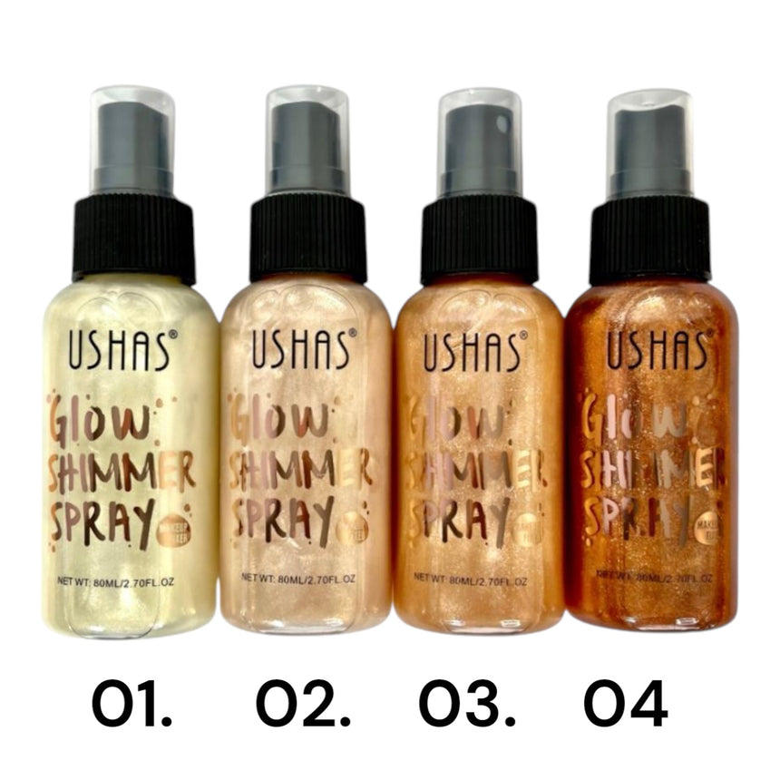 Iluminador en Spray Ushas Glow Shimmer Sprays