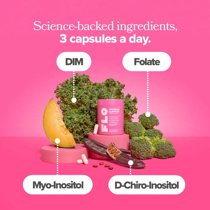 Cápsulas para los Ovarios O Positv Flo Ovarian Support Vitamin Capsules