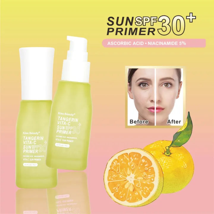 Primer de Mandarina Kiss Beauty Tangerine Vita C Sun Primer Spf 30 45ml