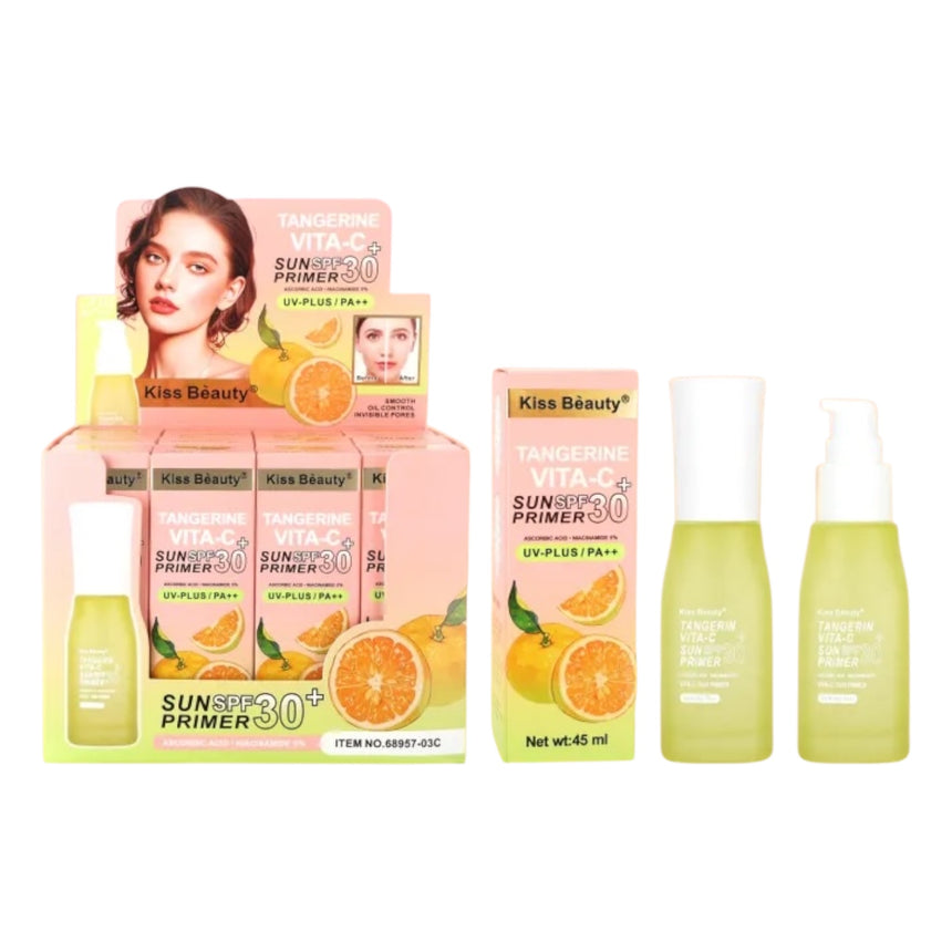 Primer de Mandarina Kiss Beauty Tangerine Vita C Sun Primer Spf 30 45ml