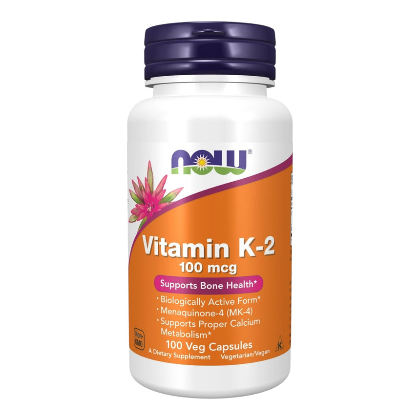 Capsulas de K-2 para Huesos Now Vitamin K-2 100mc 100uni