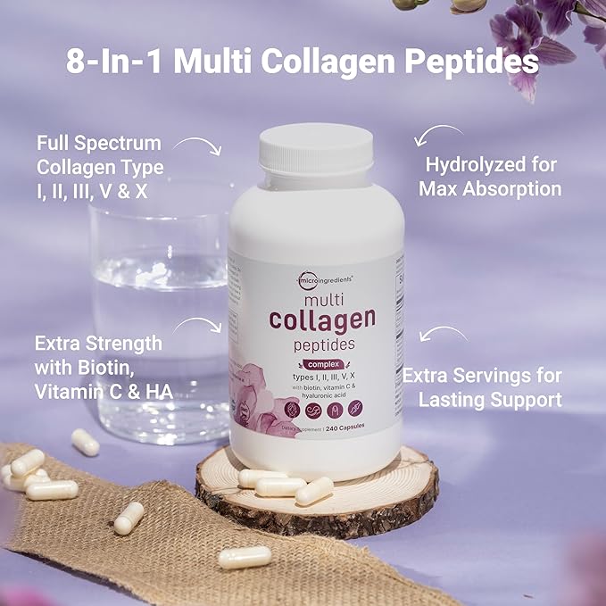 Capsulas de Colágeno Microingredients Multi Collagen Peptides 240uni