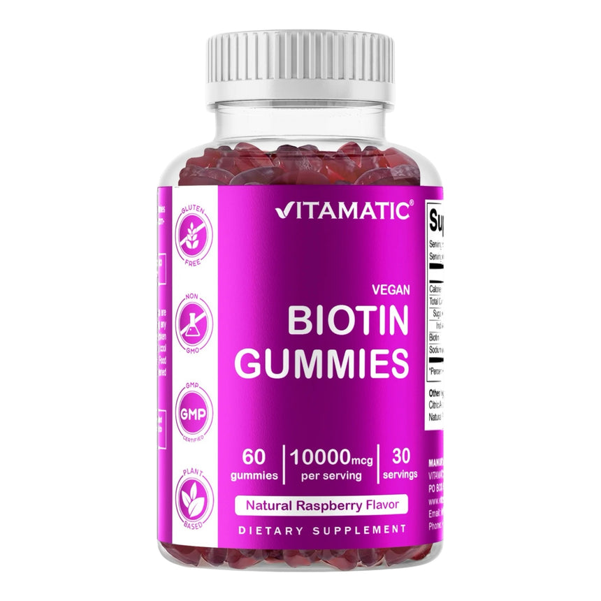 Gomitas de Biotina Vitamatic Biotin Gummies 10,000 mcg 60uni