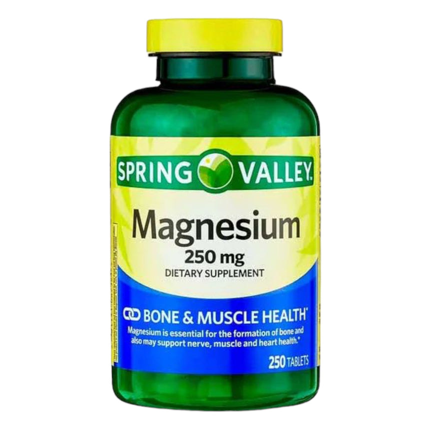 Tabletas de Magnesio para Salud Ósea Spring Valley Magnesium 250mg 250uni