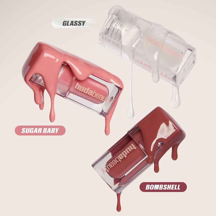 Al por Mayor Kit de Mini Lipgloss Huda Beauty Glossiest Gloss Mini Kit