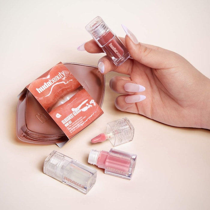 Al por Mayor Kit de Mini Lipgloss Huda Beauty Glossiest Gloss Mini Kit