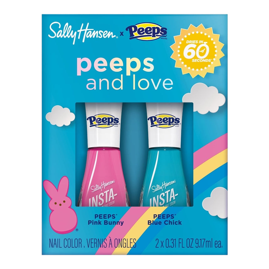 Dúo de Esmaltes Sally Hansen x Peeps Insta Dri Nail Color Duo Pack
