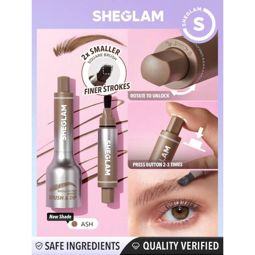 Tinta para Cejas She Glam Brush & Dip Brow Fection Angled