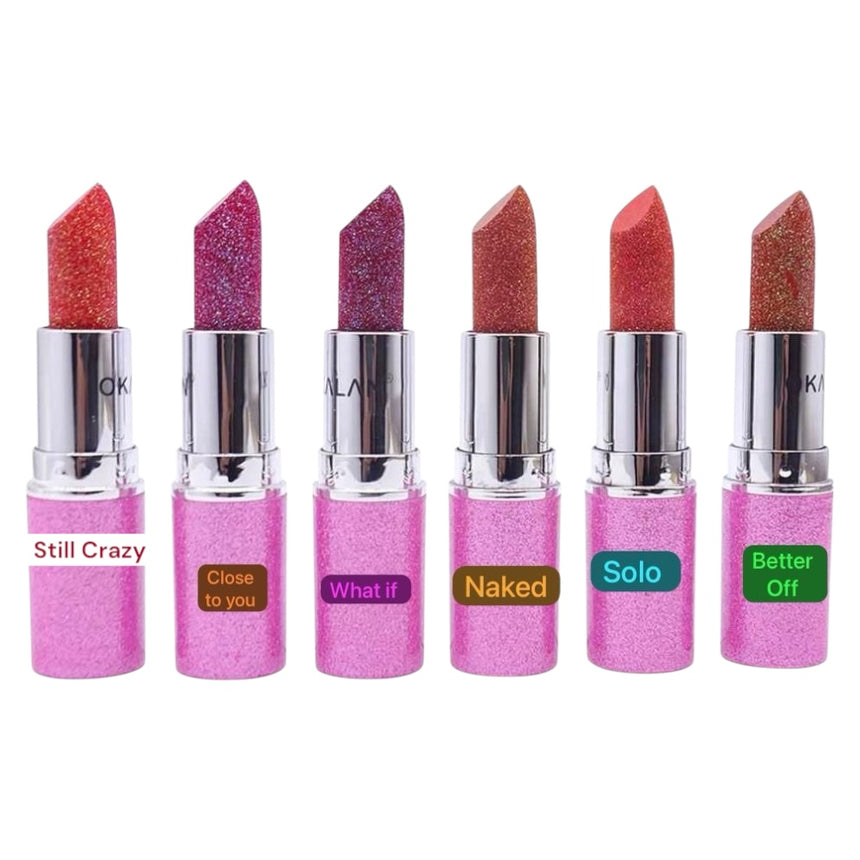 Labiales Okalan Glitter Lipstick