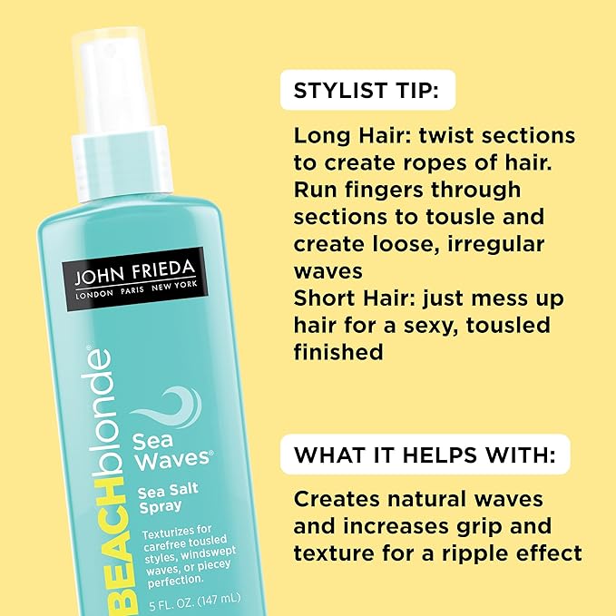 Spray para Ondas de Cabello John Frida Beach Blonde Sea Waves Sea Sal Spray 147ml