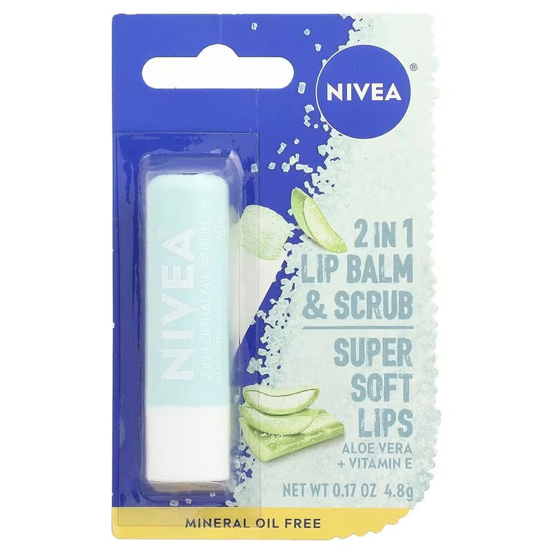 Bálsamo Labial 2 en 1 Nivea Lip Balm & Scrub Super Soft Lips