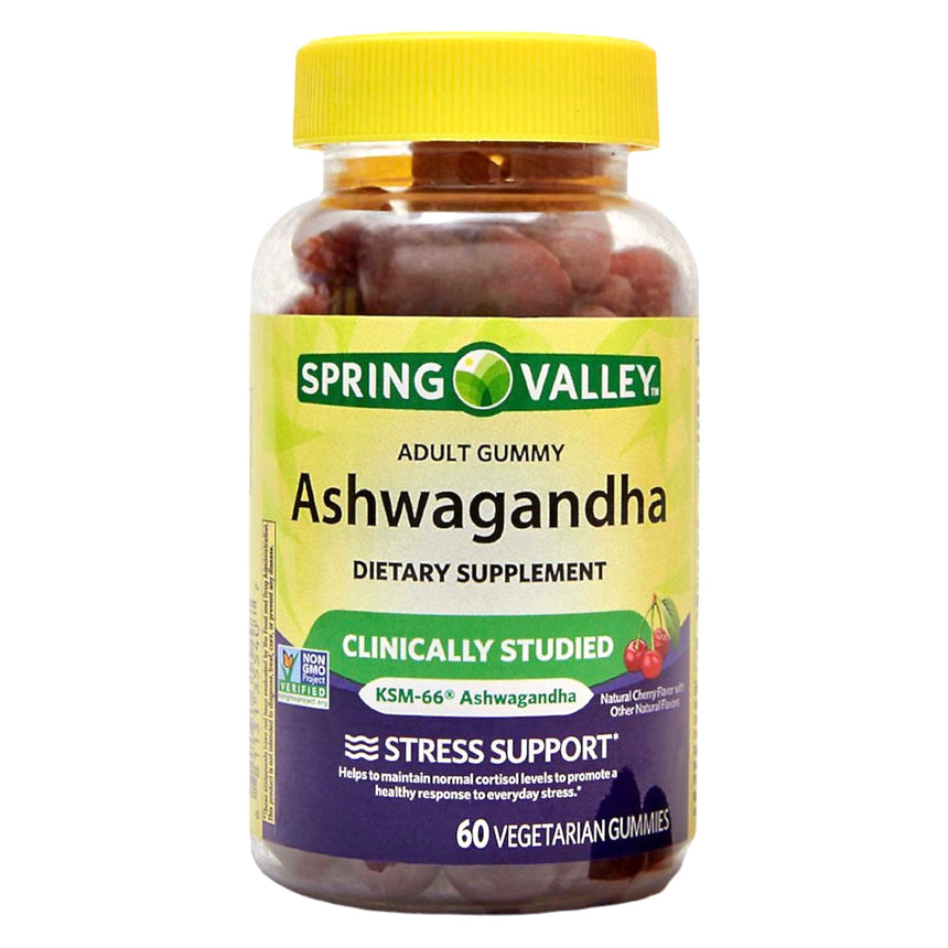 Gomitas para Estrés Spring Valley Ashwagandha Stress Support Vegetarian Gummies 60uni