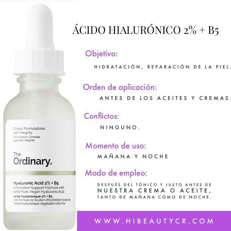 Ácido Hialurónico The Ordinary 2% +B5