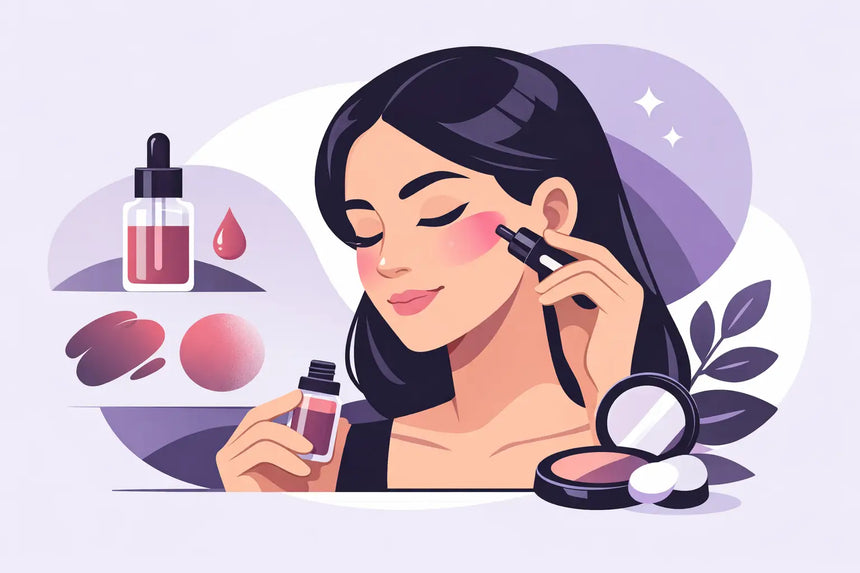 Cómo aplicar blush líquido natural y sin parches