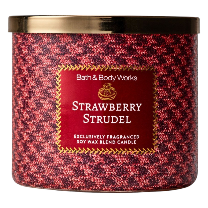Candela de 3 Mechas Bath & Body Strawberry Strudel 3 Wick Candle
