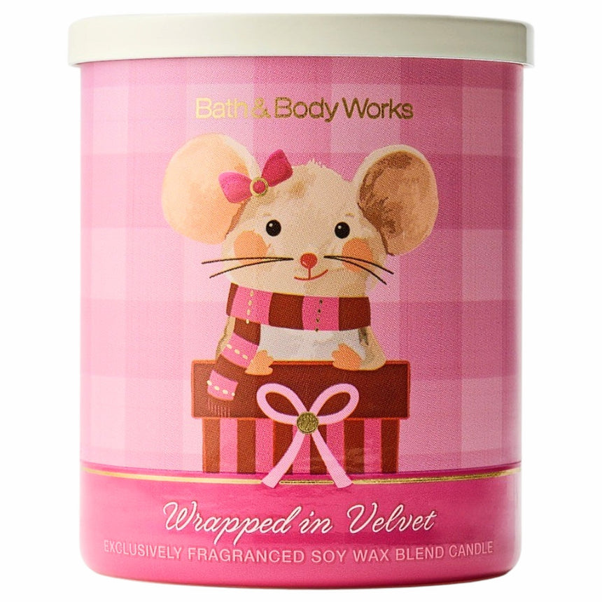 Vela Aromática Bath & Body Wrapped in Velvet Single Wick Candle