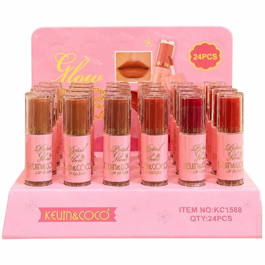 Dúo de Labial Kevin & Coco Petal Glow Lip Gloss