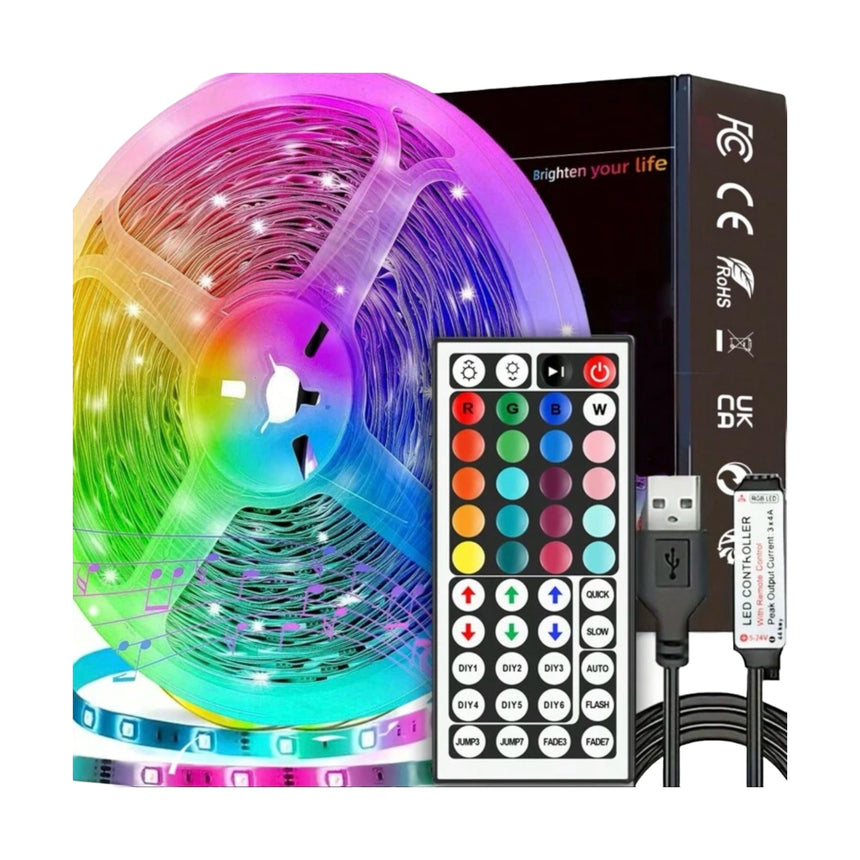 Kit de Luces Multicolor con Control 5 Metros