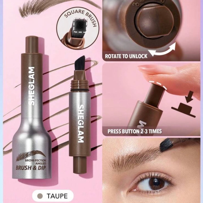 Tinta para Cejas She Glam Brush & Dip Brow Fection Angled