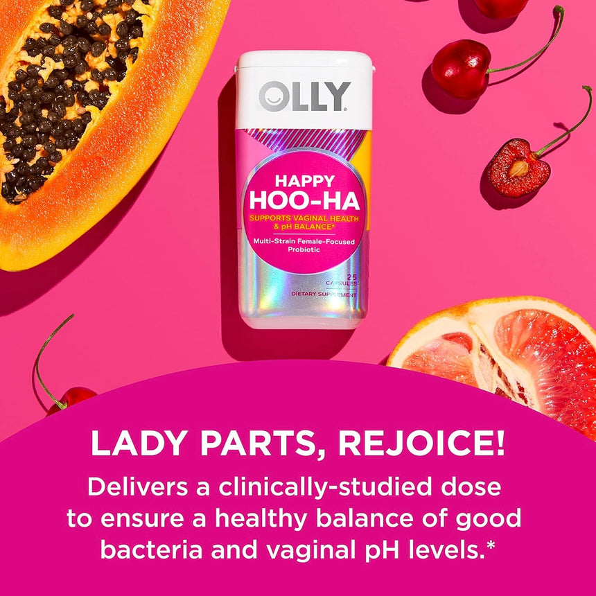 Cápsulas Probióticos Vaginales Olly Happy Hoo Ha Supports Vaginal Health & pH Balance