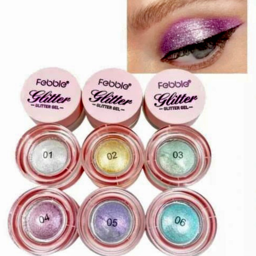 Sombras de Glitter en Gel Febble Glitter Gel