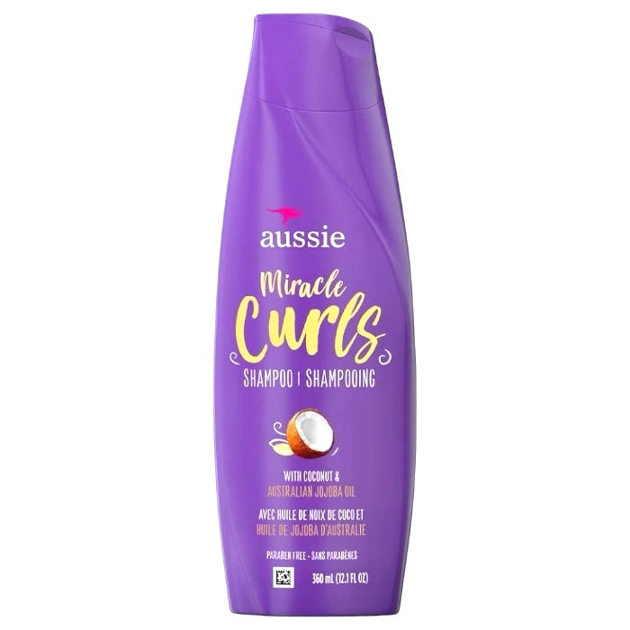 Shampoo Hidratante para Rizos con Aceite de Jojoba y Coco Aussie Miracle Curls Shampoo Shampooing With Coconut and Jojoba Oili
