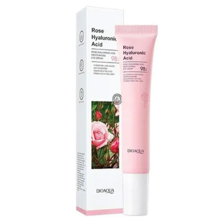 Contorno de Ojos Bioaqua Rose Hyaluronic Acid Eye Cream Anti Aging