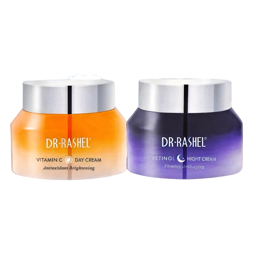 Set de Cremas Humectantes de Vitamina C Diario y Retinol Nocturno Dr. Rashel Vitamin C & Retinol Day & Night Moisturizing Cream