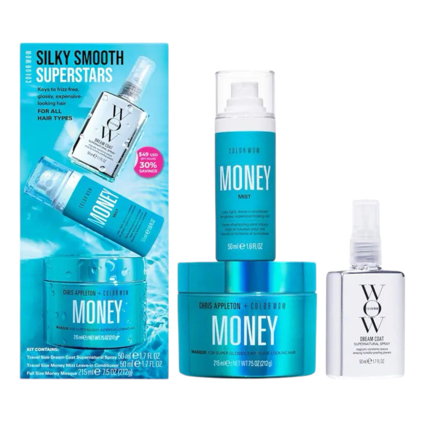 Kit para Cabello Color Wow Silky Smooth Superstars