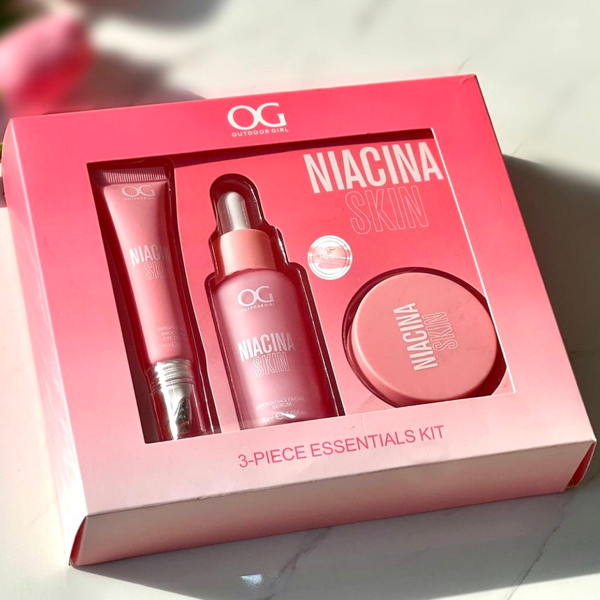 Al por Mayor Kit de Skincare Outdoor Girl Niacina 3 Piece Essential Kit