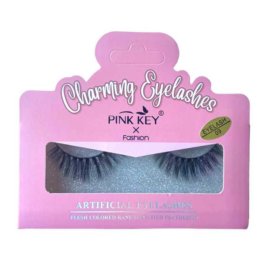 Set de Pestañas Postizas Pink Key Charming Eyelashes