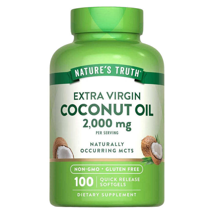 Tabletas en Gel de Aceite de Coco Nature’s Truth Extra Virgin Coconut Oil Softgels 2000mg 100uni