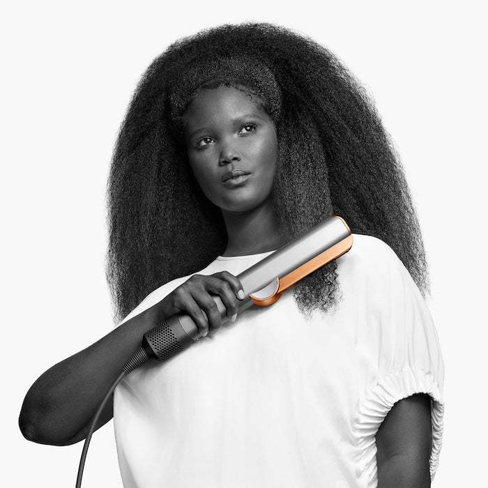 Alisa y Seca Dyson Airstrait Straightener Premium Níquel Cobre