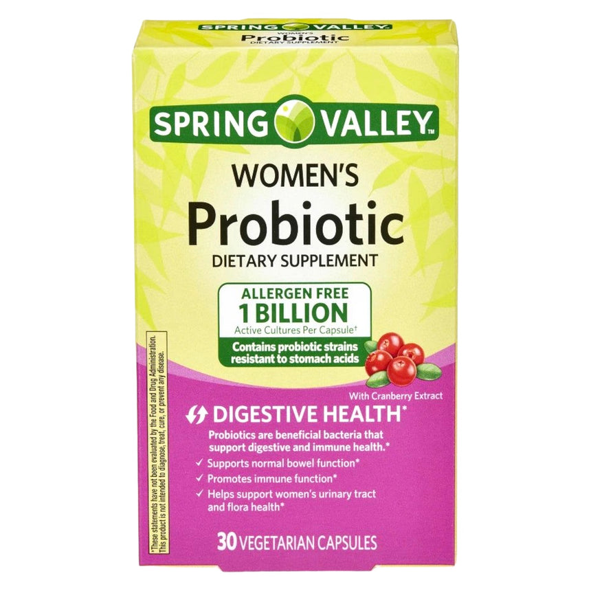 Cápsulas Probióticos para Mujer Spring Valley Women’s Probiotic Vegetarian Capsules 30uni