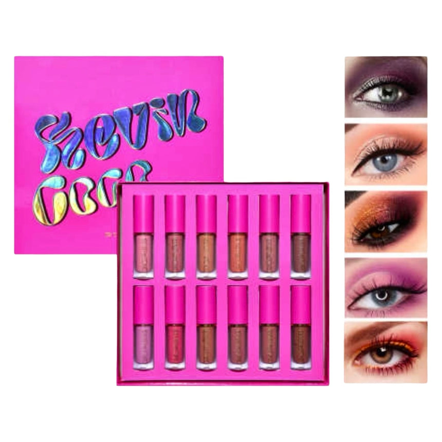 Kit de Sombras Líquidas Kevin & Coco 12 Color Mud Eyeshadow Set