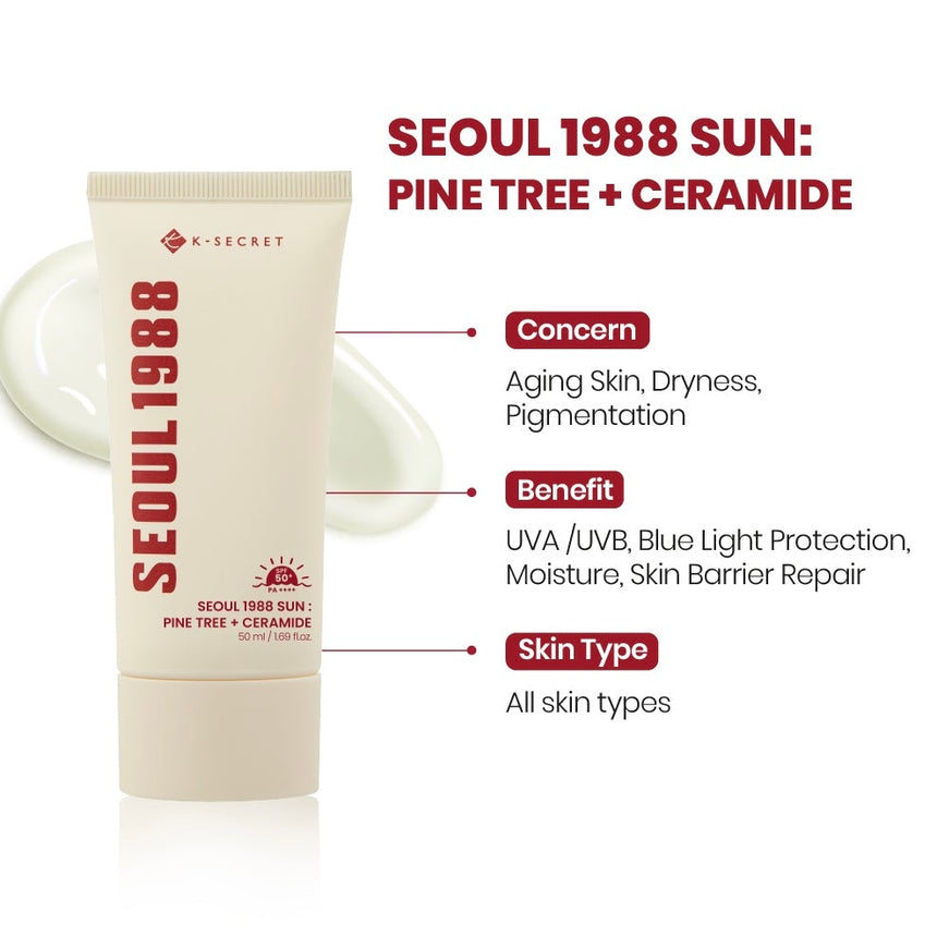 Protector Solar K Secret Seoul 1988 Sun Pine Tree + Ceramide