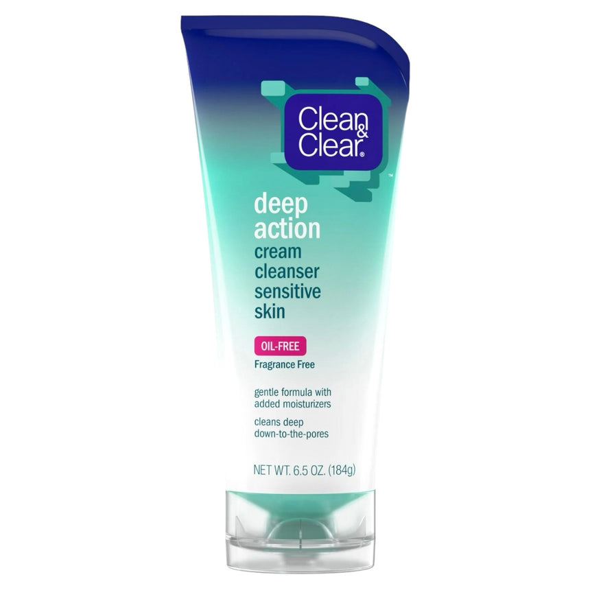 Crema Limpiadora para Piel Sensible Clean & Clear Deep Action Cream Cleanser Sensitive Skin 6.5oz