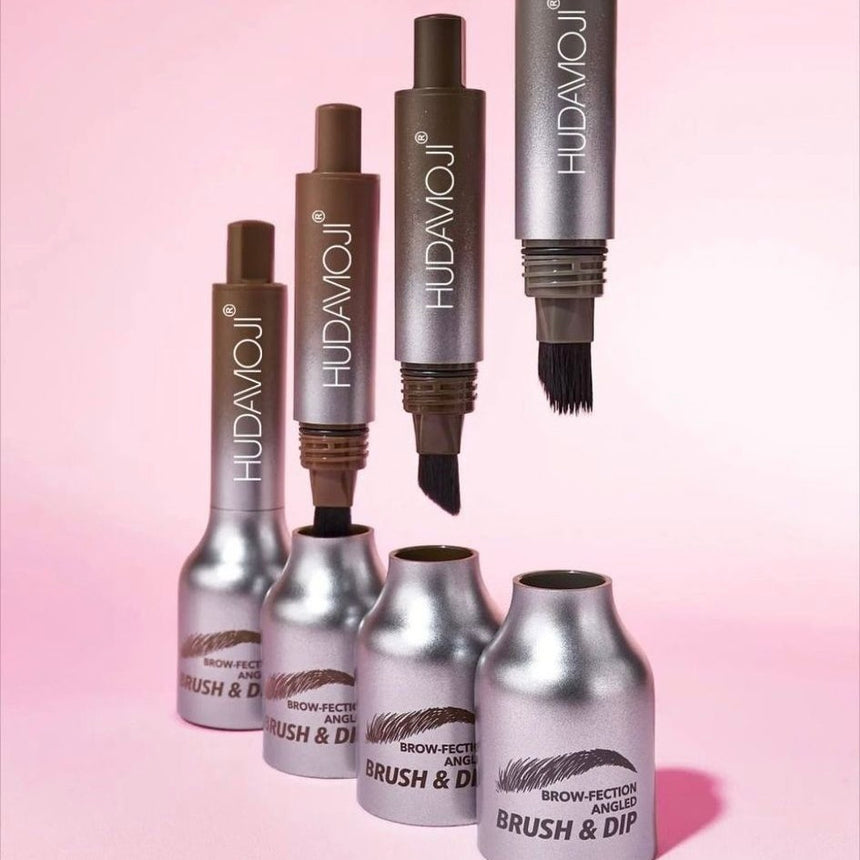 Brocha y Tinta de Cejas Hudamoji Brow Fection Angled Brush & Dip