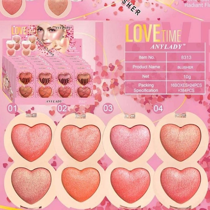 Dúo de Rubores Anylady Love Time Cheek Perfection Radiant Flush