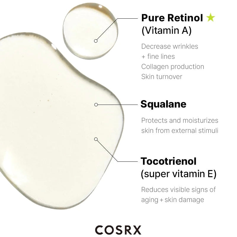 Serum de Retinol Cosrx The Retinol 0.5 Super Vitamin E & Squalane