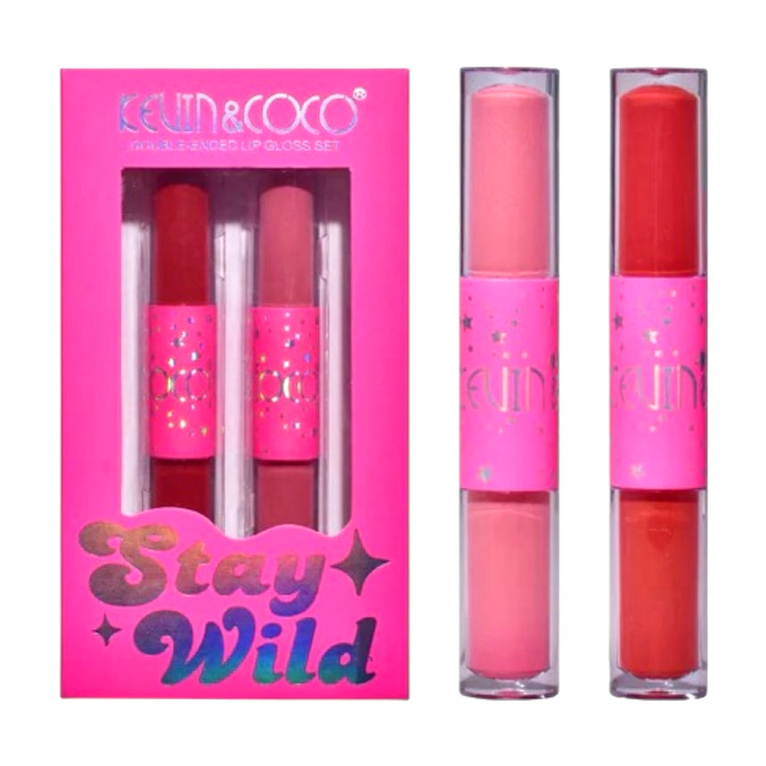 Kit de Labiales Kevin & Coco Stay Wild Double Blended Lip Gloss Set