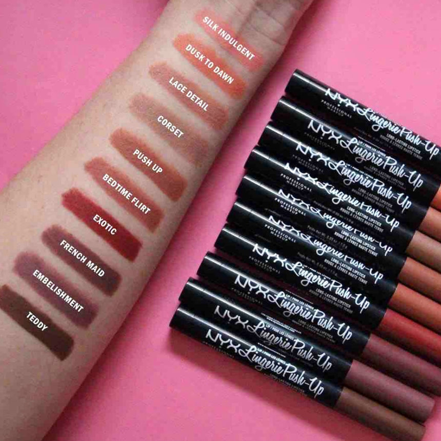 Al por Mayor Lipstick Nyx Lingerie Push Up Long