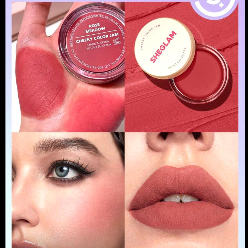 Rubor para Labios y Mejillas She Glam Glow Cheeky Color Jam