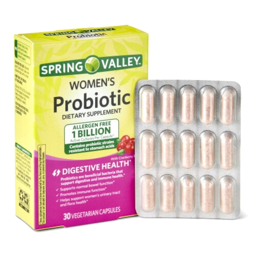 Cápsulas Probióticos para Mujer Spring Valley Women’s Probiotic Vegetarian Capsules 30uni