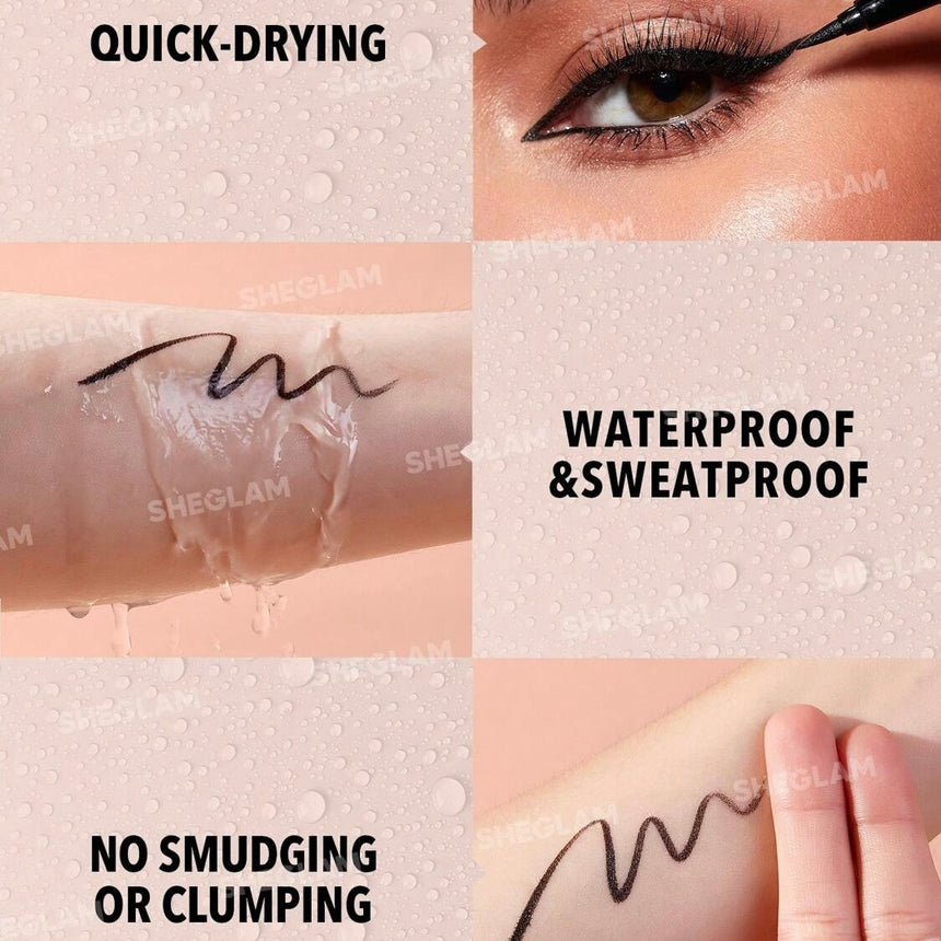 Delineador She Glam Waterproof Liquid Eyeliner That Lasts All Day